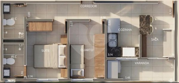 Apartamento 44m² 2