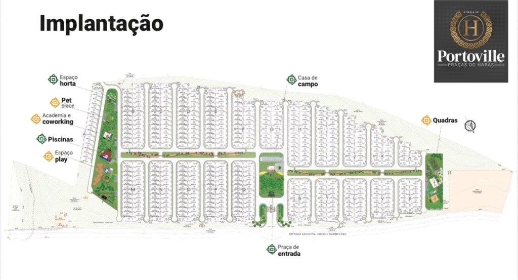 Terreno à venda no condomínio Portoville Praças do Haras, Atibaia - SP