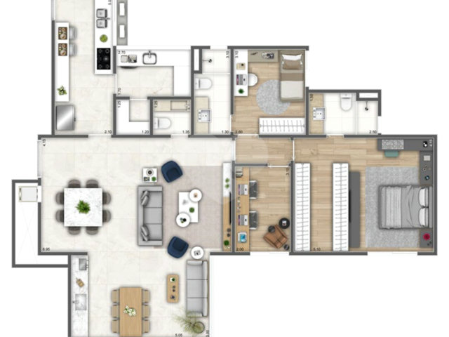 Apartamento à venda com 3 quartos, sendo 1 suíte,  em Jardim Marajoara, São Paulo, SP
