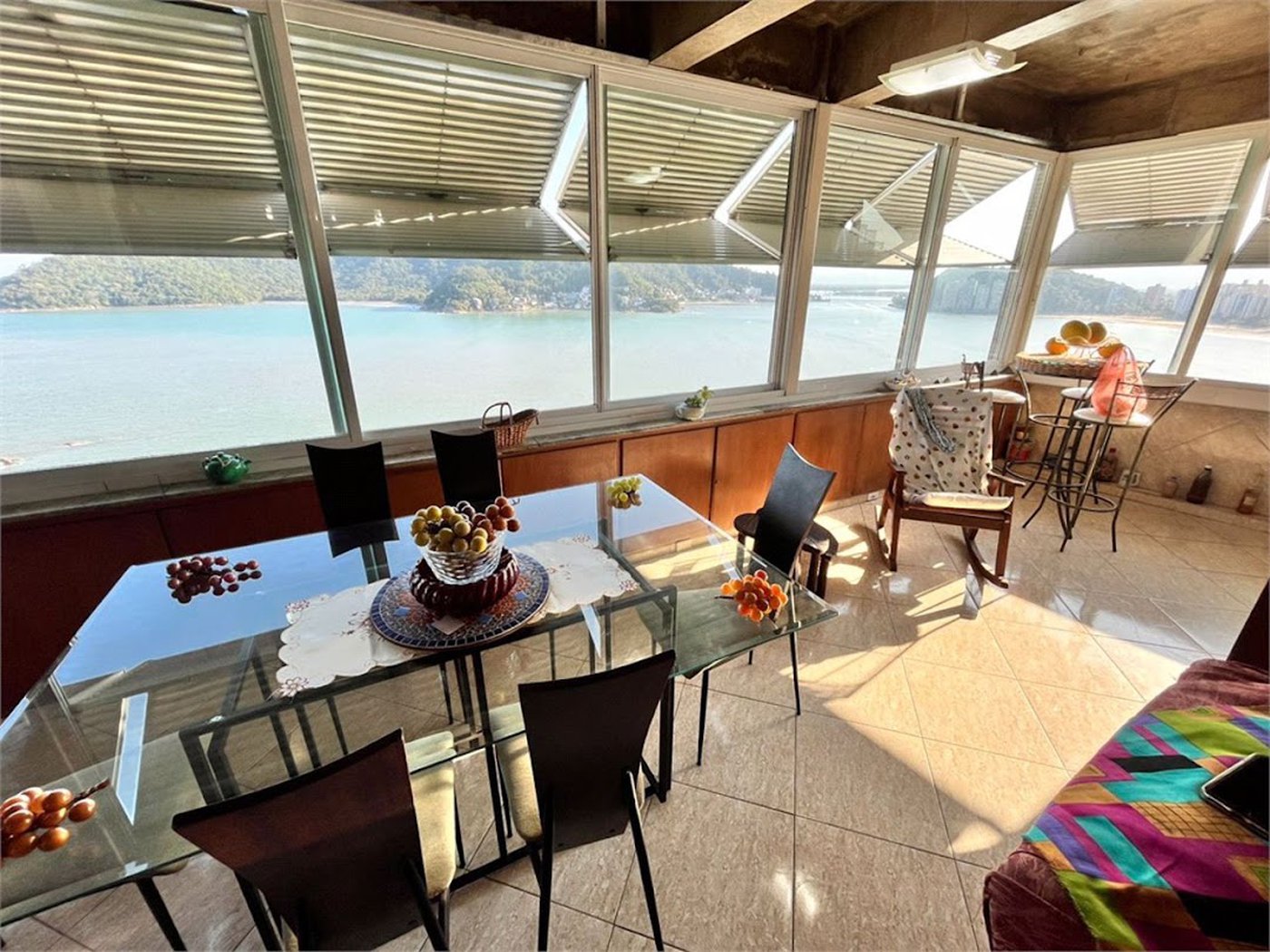 apartamento pé na areia com vista total para o mar em são vicente
