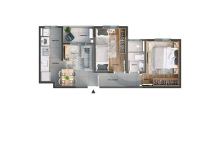 Apartamento à venda com 2 quartos em Caguassu, Sorocaba, SP