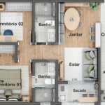 Apartamento à venda com 2 quartos, sendo 1 suíte,  em Jardim Santa Rosália, Sorocaba, SP