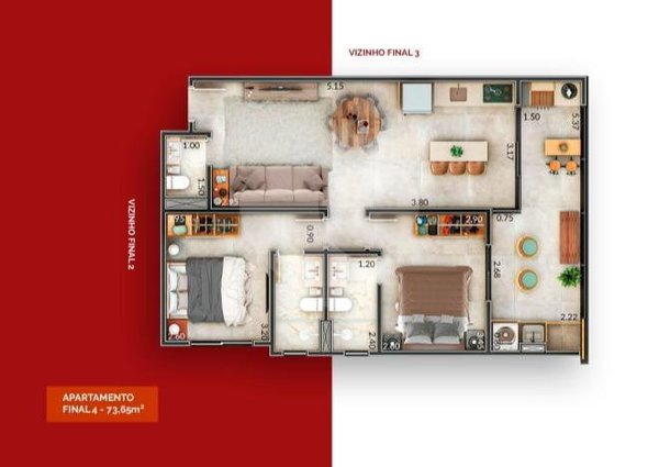 Apartamento 73m² 3