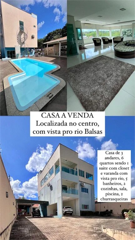 Casa à venda com 6 quartos, sendo 1 suíte,  no Centro, Balsas, MA