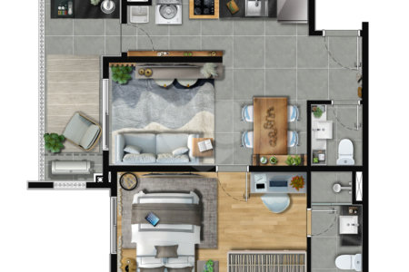 Apartamento à venda com 1 suíte em Jardim Terceiro Centenário, Atibaia, SP