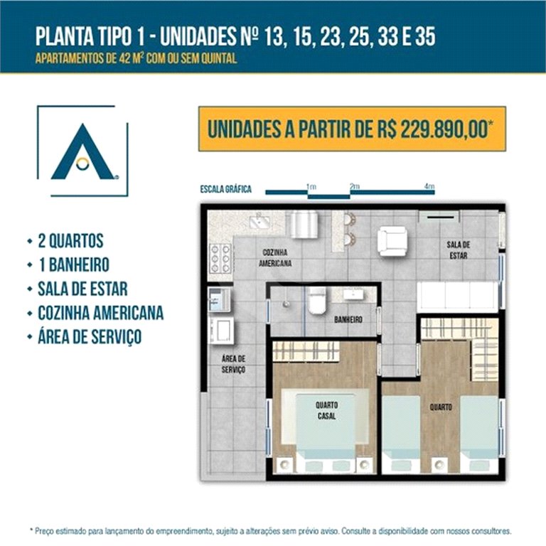 Apartamento à venda com 2 quartos em Tremembé, São Paulo, SP