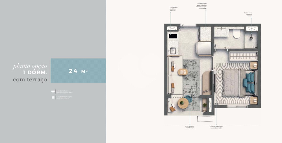 Apartamento à venda com 2 quartos em Pinheiros, São Paulo, SP