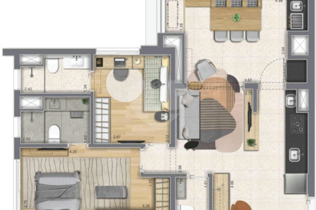 Apartamento à venda com 2 suítes em Pinheiros, São Paulo, SP