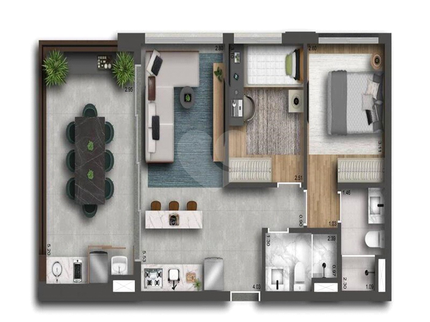 Apartamento à venda com 2 quartos, sendo 1 suíte, em Paraíso, São Paulo, SP