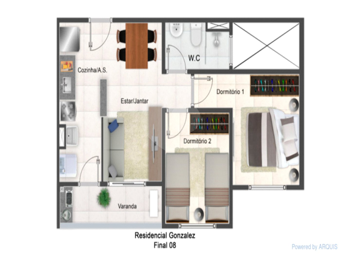 Apartamento à venda com 2 quartos em Vila Assis, Sorocaba, SP