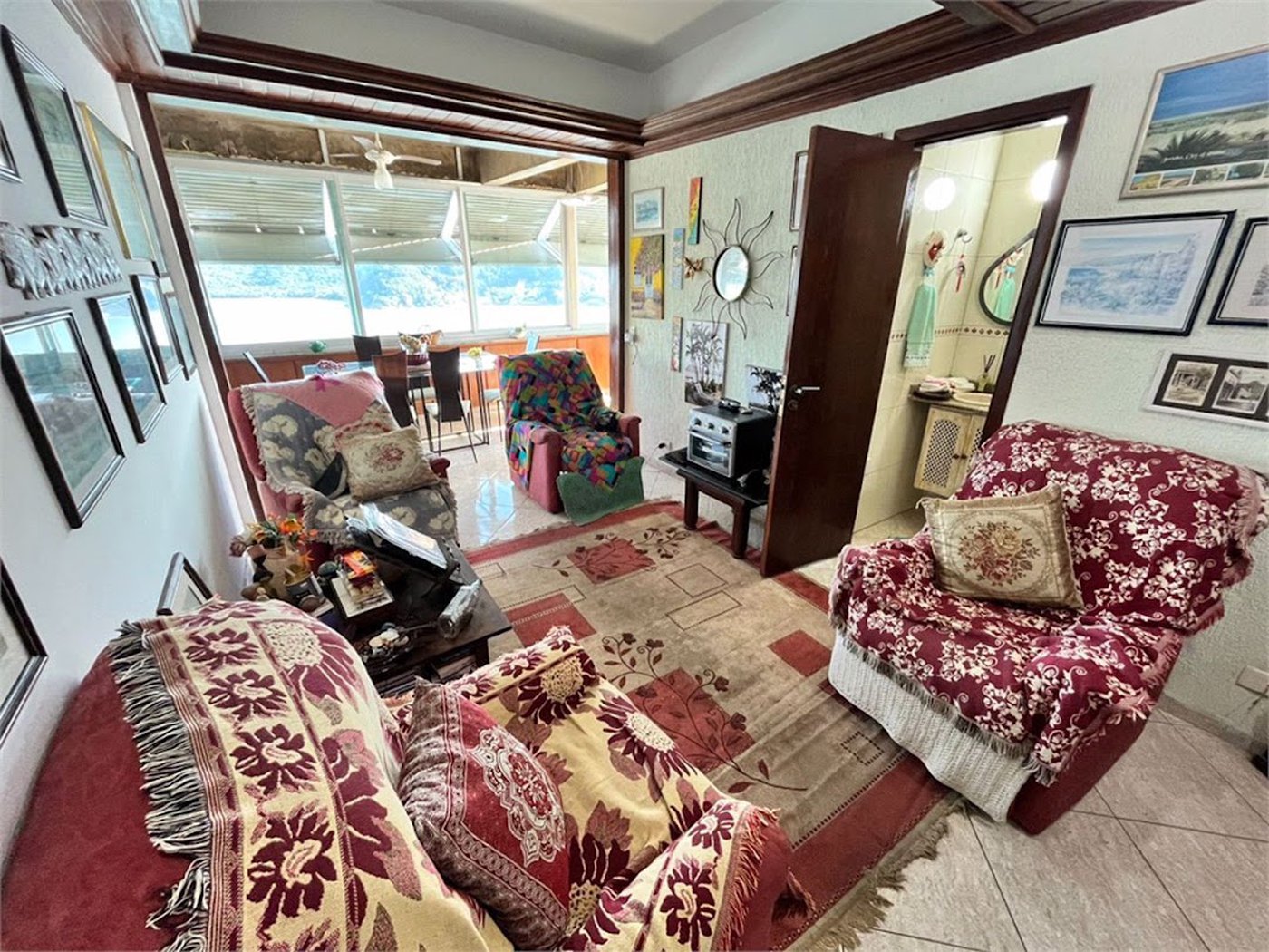 apartamento pé na areia com vista total para o mar em são vicente