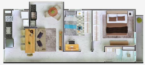 Apartamento 47m² 2