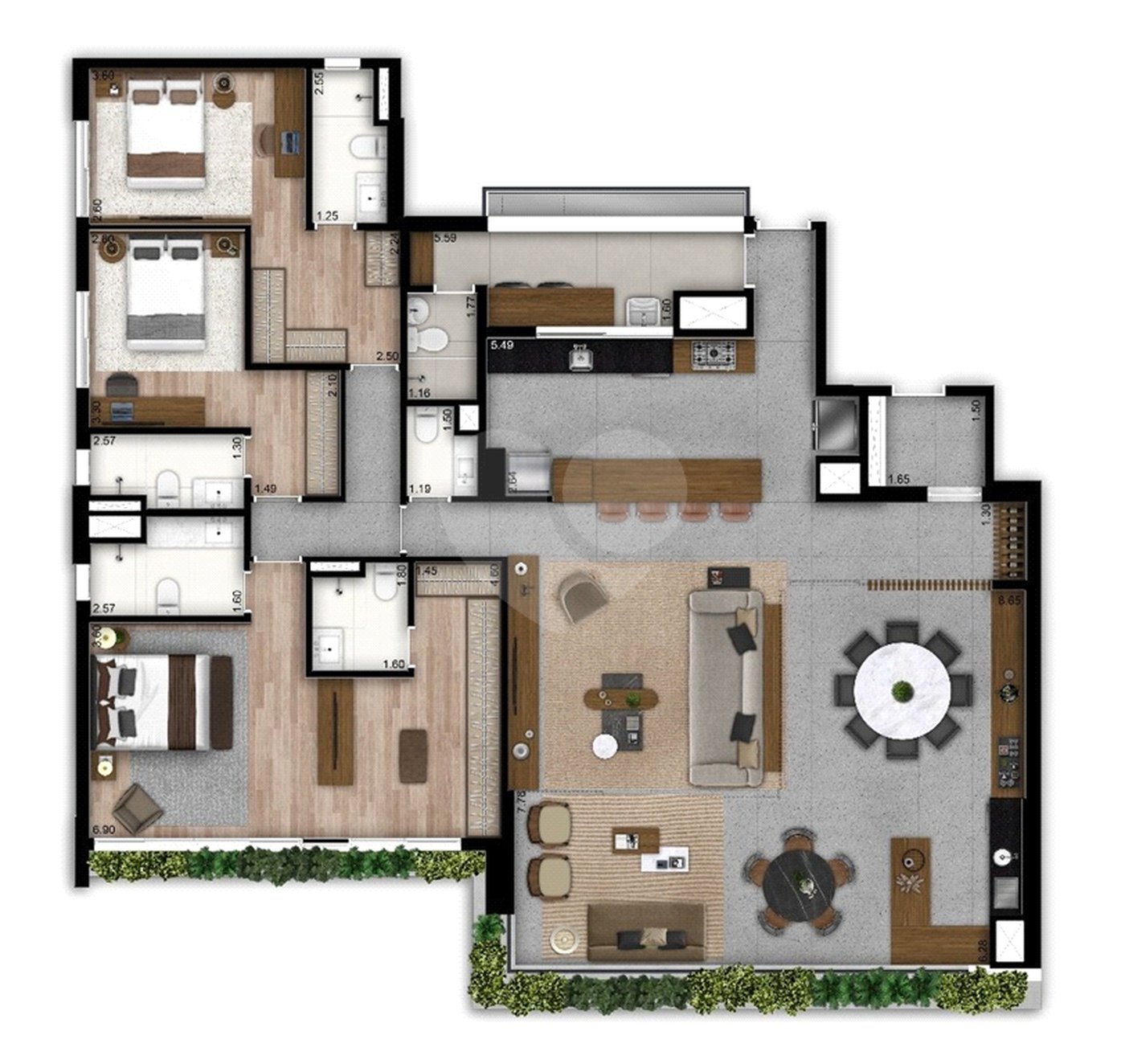 Apartamento à venda com 3 suítes em Brooklin Paulista, São Paulo, SP