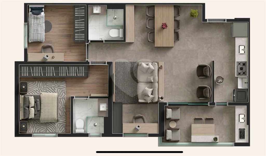 Apartamento à venda com 2 quartos, sendo 1 suíte, no Centro, São Bernardo do Campo, SP