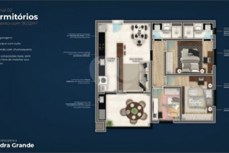 Apartamento à venda com 2 quartos, sendo 1 suíte, em Vila Gardênia, Atibaia, SP