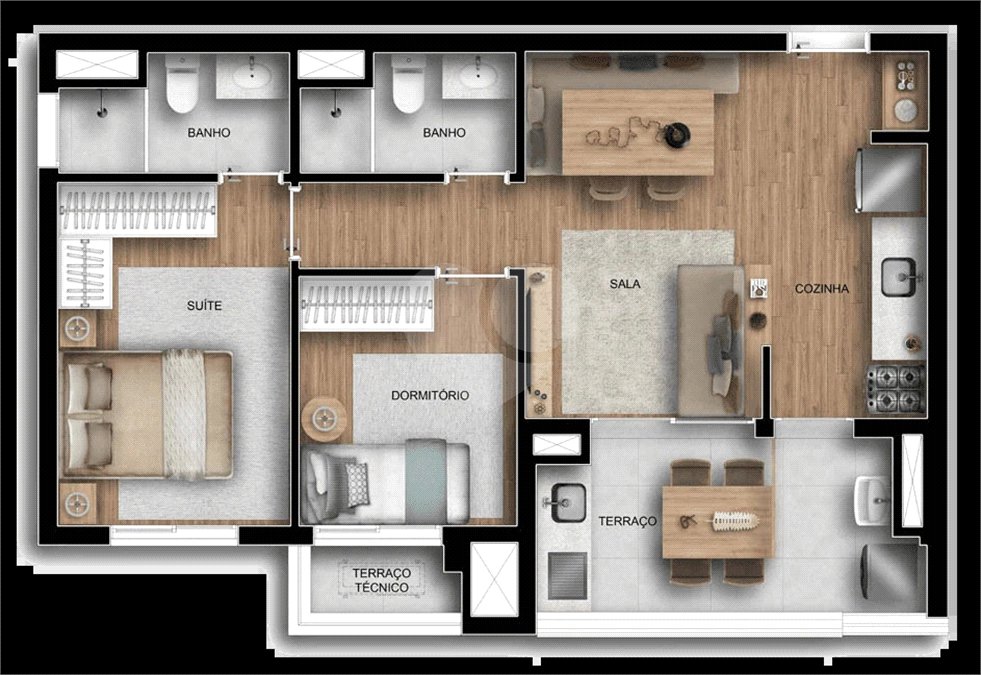 Apartamento à venda com 2 quartos, sendo 1 suíte, em Mirandópolis, São Paulo, SP