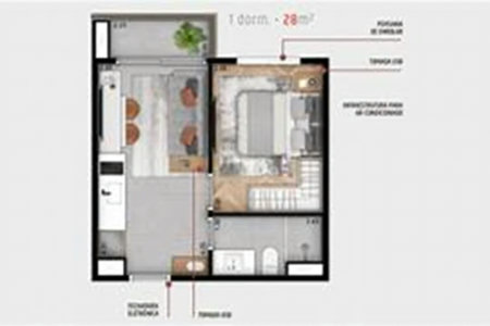 Studio à venda com 1 quarto em Pinheiros, São Paulo, SP