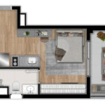 Apartamento à venda com 1 quarto em Brooklin Paulista, São Paulo, SP