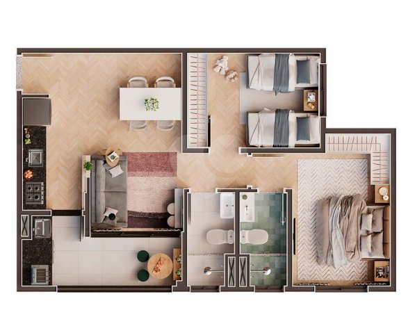 Apartamento 56m² 2