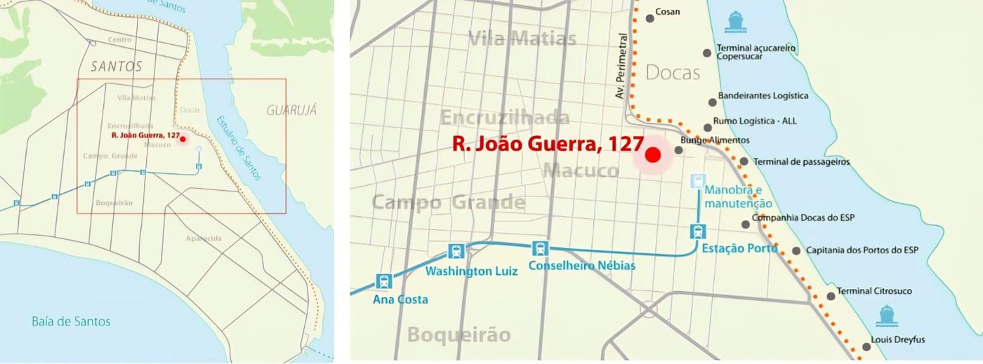 Terreno para alugar, 1250 m² por R$ 30.796,00 - Macuco - Santos/SP