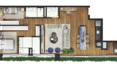 Apartamento à venda com 2 suítes em Campo Belo, São Paulo, SP