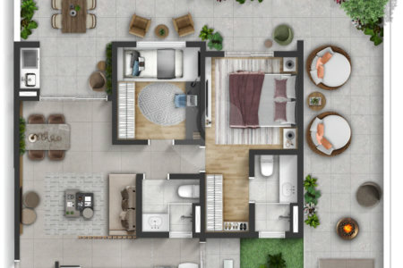 Apartamento à venda com 2 quartos, sendo 1 suíte, em Vila Espírito Santo, Sorocaba, SP