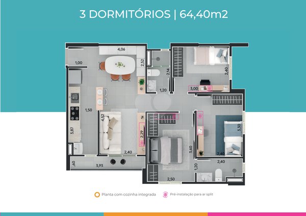 Apartamento 64m² 4