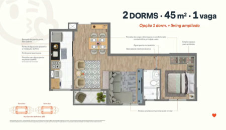 Apartamento à venda com 2 quartos em Vila Andrade, São Paulo, SP