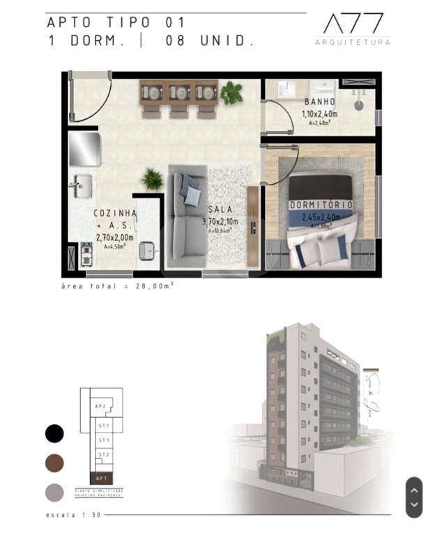 Apartamento à venda com 1 quarto em Quarta Parada, São Paulo, SP