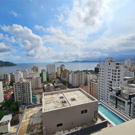 Apartamento com 2 dormitórios para alugar, 100 m² por R$ 12.500,02 - Aparecida - Santos/SP