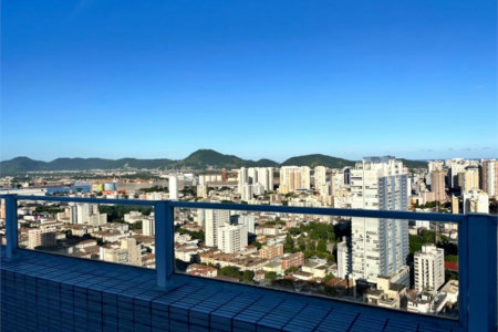Apartamento com 1 quarto com hidromassagem e vista para o mar à venda em Aparecida - SP