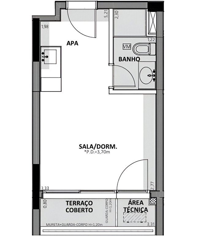 Apartamento à venda com 1 quarto em Vila Mariana, São Paulo, SP