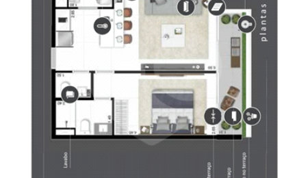 Apartamento à venda com 1 suíte em Pinheiros, São Paulo, SP