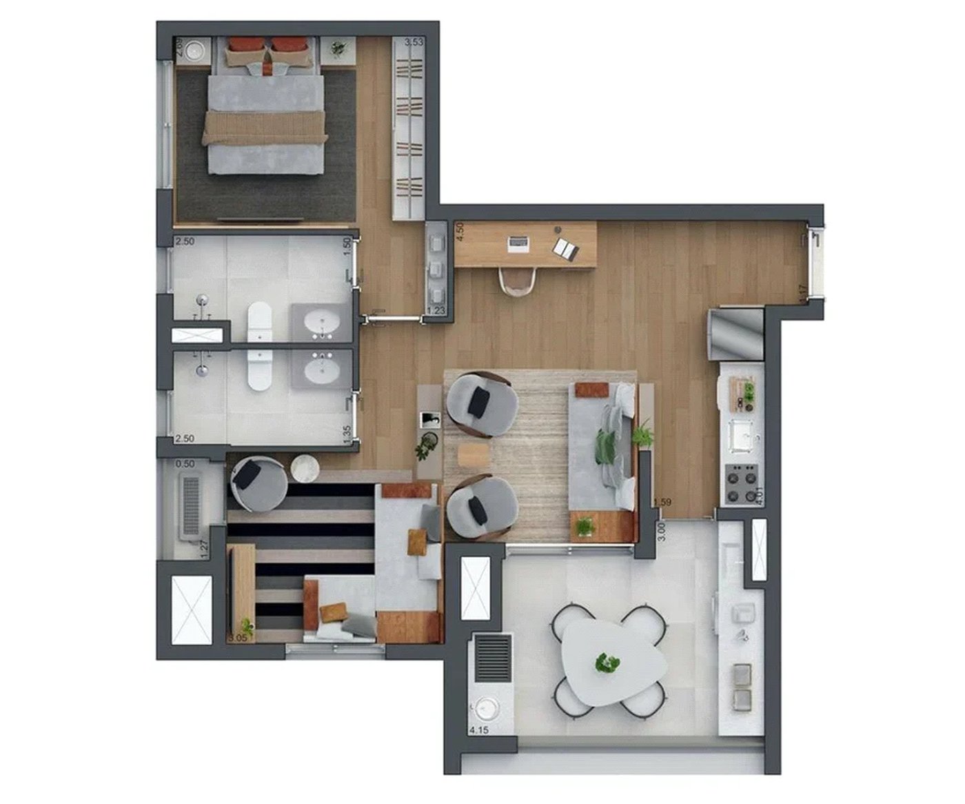 Apartamento à venda com 3 quartos, sendo 1 suíte, em Vila Cordeiro, São Paulo, SP