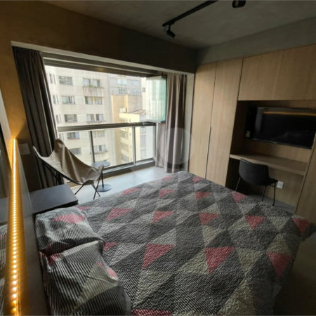 Apartamento à venda ou para alugar com 1 quarto em Consolação, São Paulo, SP