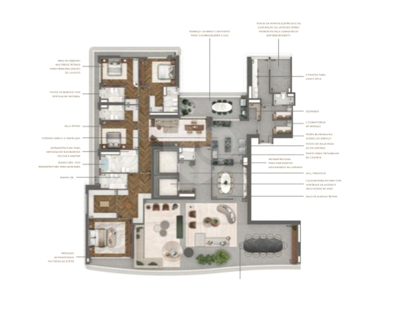 Apartamento à venda com 4 suítes em Jardim Guedala, São Paulo, SP