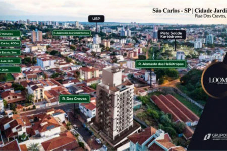 Apartamento LOOMI à venda, 2 dormitórios Cidade Jardim, São Carlos