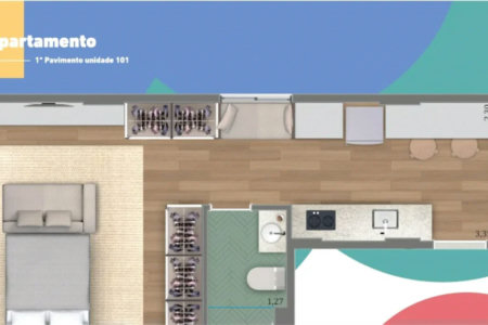 Apartamento à venda com 1 quarto em Pinheiros, São Paulo, SP