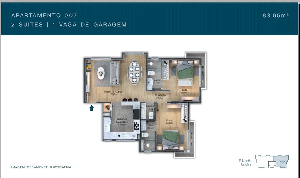 Apartamento 2 suítes em Gramado-RS. Ótima oportunidade para investimento!