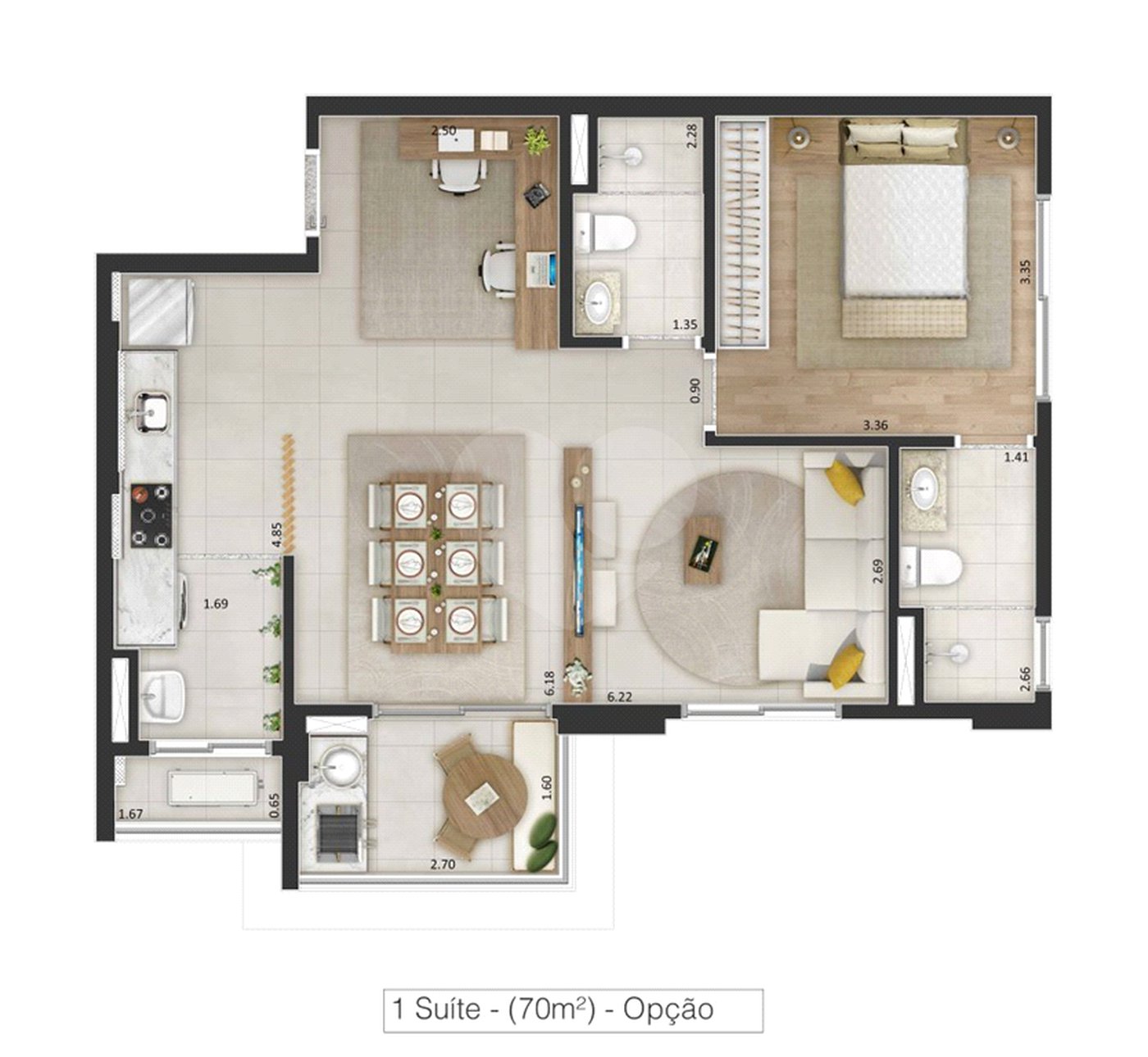 Apartamento à venda com 2 quartos, sendo 1 suíte, no Centro, Sorocaba, SP