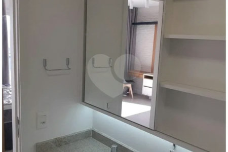 Landing Campo Belo 42 m² Apartamento semimobiliado para locação no Campo Belo, 1 quarto, garagem