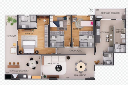 Apartamento com 3 dormitórios à venda, 170 m² por R$ 2.978.000,00 - Aparecida - Santos/SP
