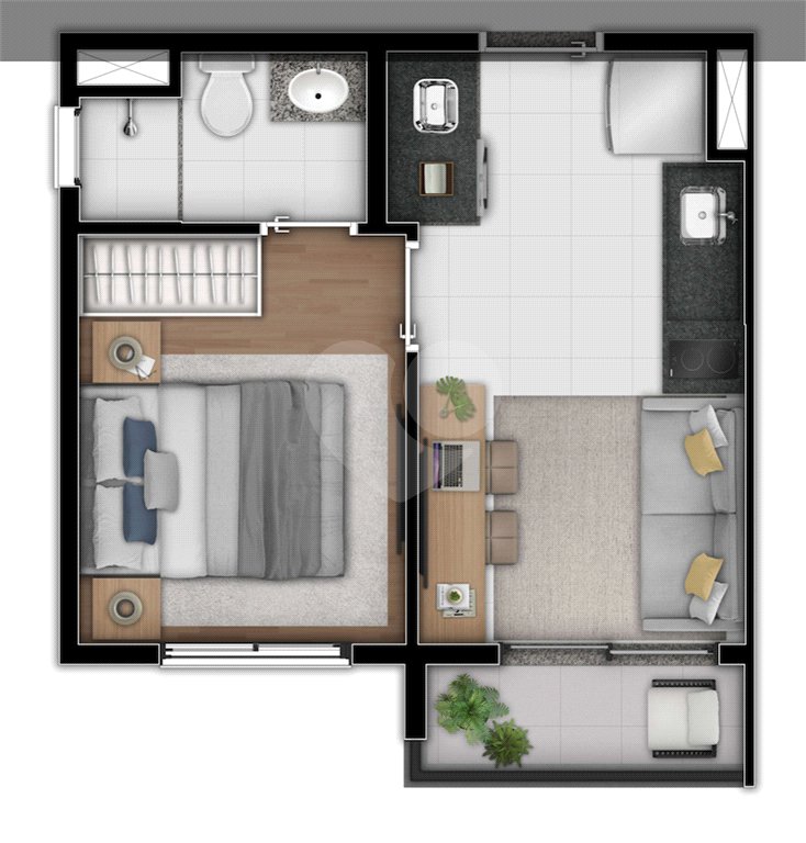 Studio à venda com 1 suíte em Vila Olímpia, São Paulo, SP
