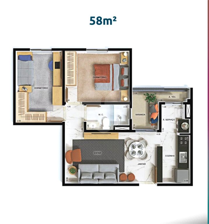 Apartamento à venda com 2 quartos em Jardim do Lago, Jundiaí, SP