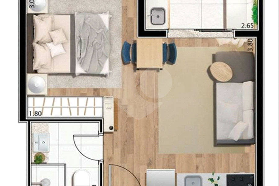 Studio à venda com 1 quarto em Tucuruvi, São Paulo, SP