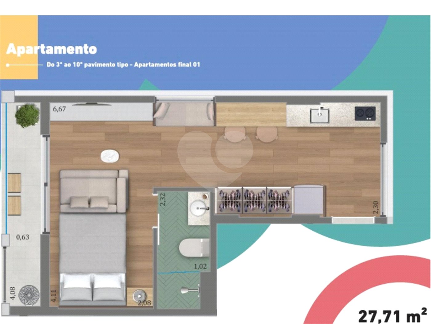 Apartamento à venda com 1 quarto em Pinheiros, São Paulo, SP
