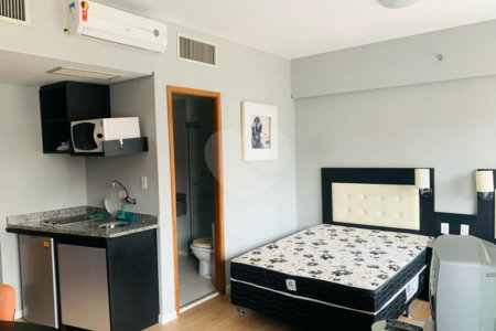 Flat mobiliado a venda na Bela Vista com 1 vaga de garagem .