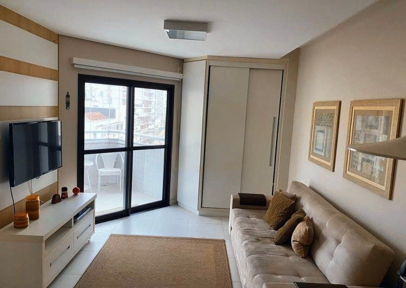 Flat com 1 dormitório à venda, 50 m² por R$ 645.000,00 - Boqueirão - Santos/SP