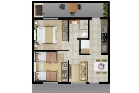 Apartamento à venda com 2 quartos em Vila São Paulo, Mogi das Cruzes, SP