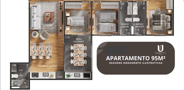 Apartamento 95m² 1